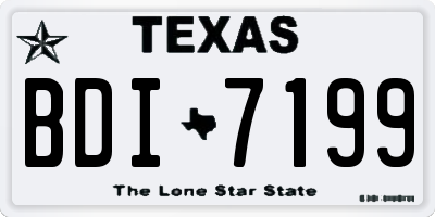 TX license plate BDI7199