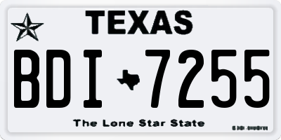 TX license plate BDI7255