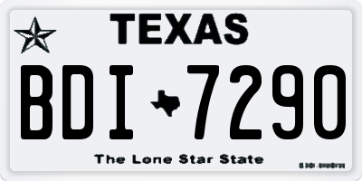 TX license plate BDI7290