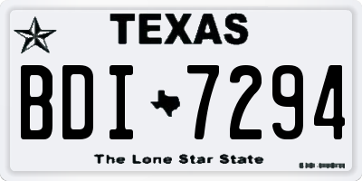 TX license plate BDI7294