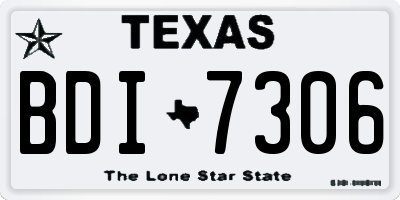 TX license plate BDI7306