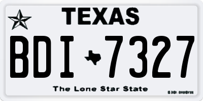 TX license plate BDI7327