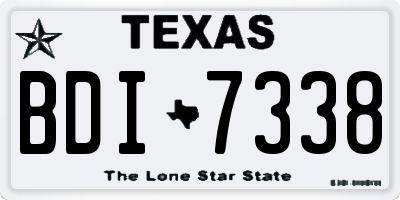 TX license plate BDI7338