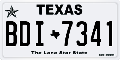 TX license plate BDI7341