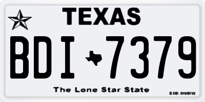 TX license plate BDI7379