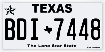 TX license plate BDI7448