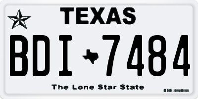 TX license plate BDI7484