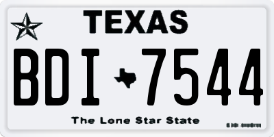 TX license plate BDI7544