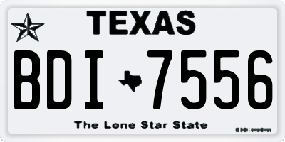 TX license plate BDI7556