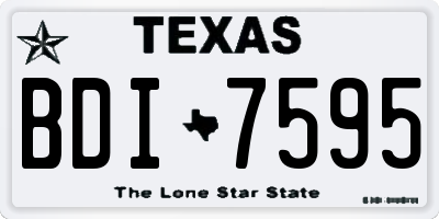 TX license plate BDI7595