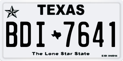 TX license plate BDI7641