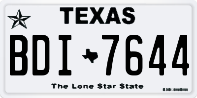 TX license plate BDI7644