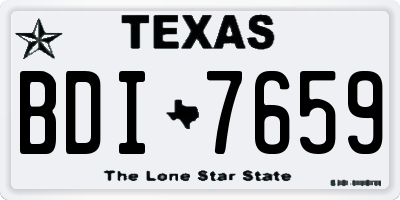 TX license plate BDI7659