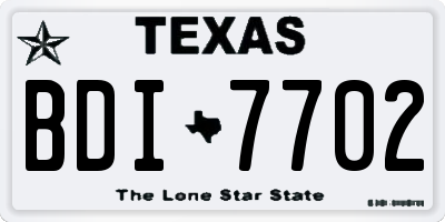 TX license plate BDI7702