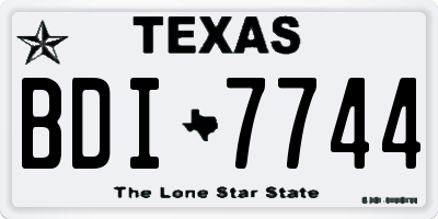 TX license plate BDI7744