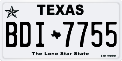 TX license plate BDI7755