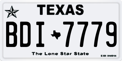 TX license plate BDI7779