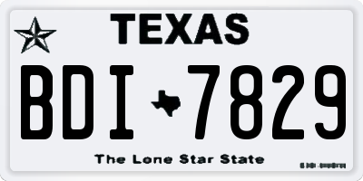 TX license plate BDI7829