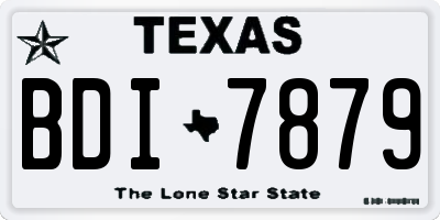 TX license plate BDI7879