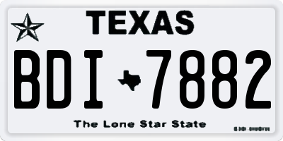 TX license plate BDI7882
