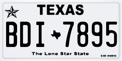 TX license plate BDI7895