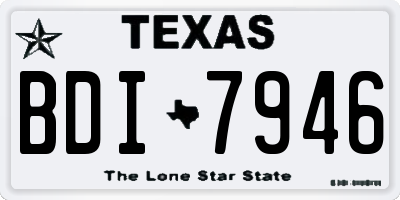 TX license plate BDI7946