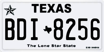 TX license plate BDI8256