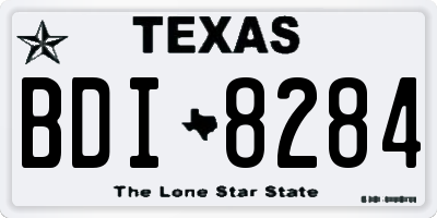 TX license plate BDI8284