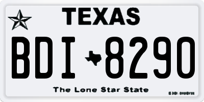 TX license plate BDI8290