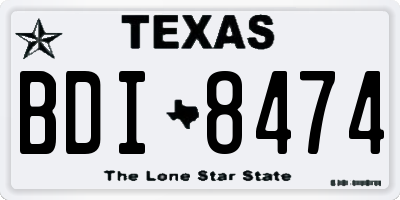 TX license plate BDI8474