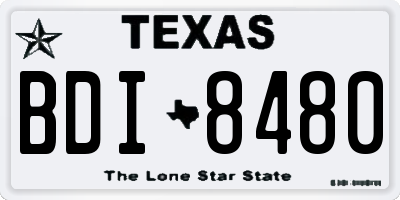 TX license plate BDI8480