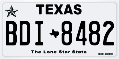 TX license plate BDI8482