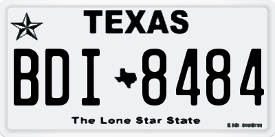 TX license plate BDI8484