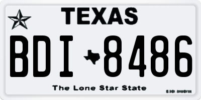 TX license plate BDI8486
