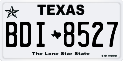 TX license plate BDI8527