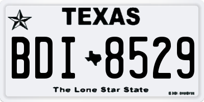 TX license plate BDI8529