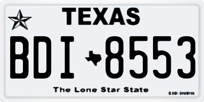 TX license plate BDI8553
