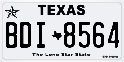 TX license plate BDI8564