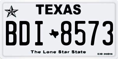 TX license plate BDI8573