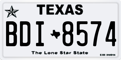 TX license plate BDI8574
