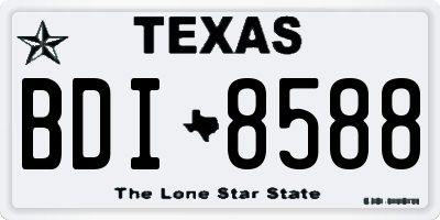 TX license plate BDI8588