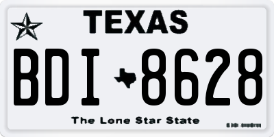 TX license plate BDI8628