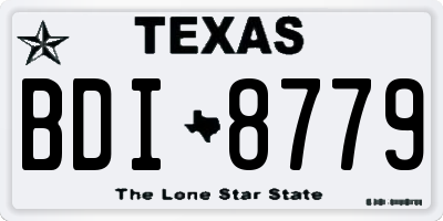 TX license plate BDI8779