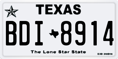 TX license plate BDI8914