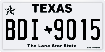 TX license plate BDI9015
