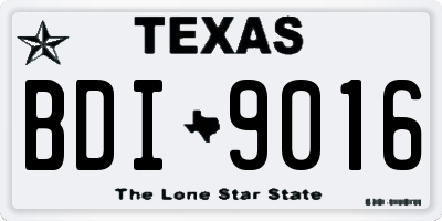 TX license plate BDI9016