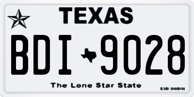 TX license plate BDI9028