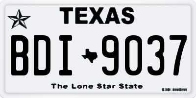 TX license plate BDI9037