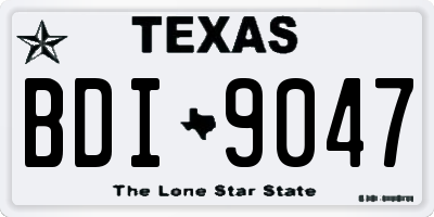 TX license plate BDI9047