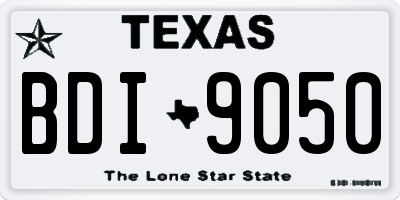 TX license plate BDI9050